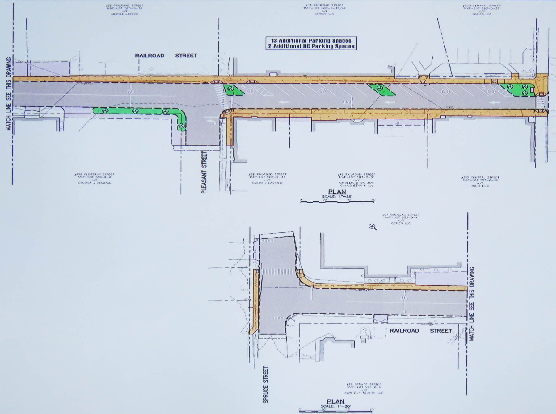 Railroad Street design schematics