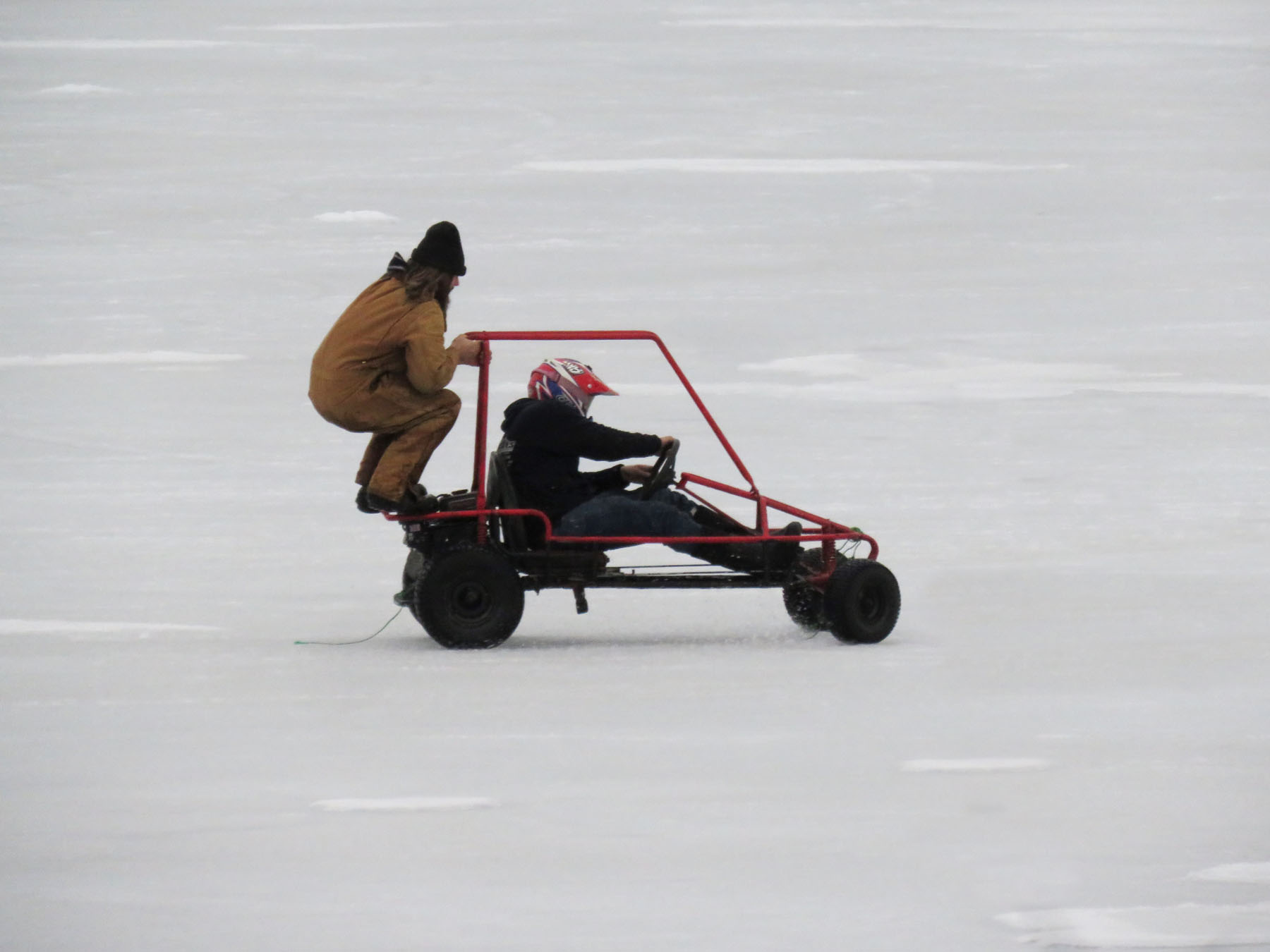 Fun on Whitney Pond ice